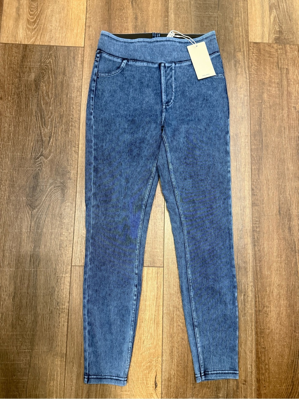 NWT Halara Flex Denim High Waisted Skinny Leggings Blue 7/8 length small
